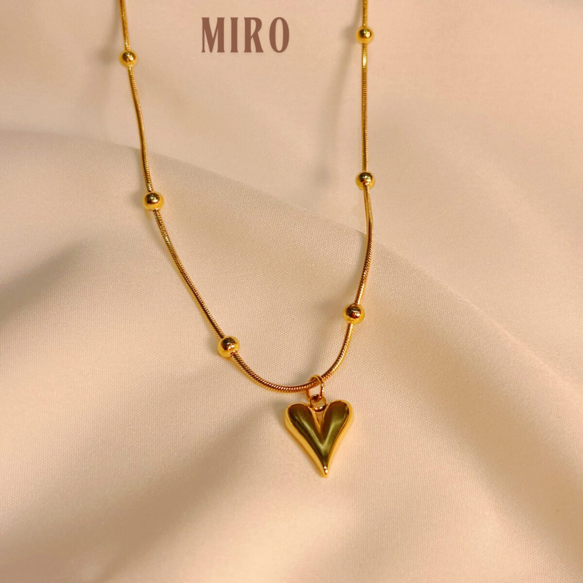 Beaded heart necklace