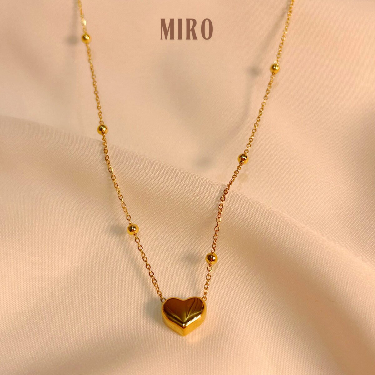 Beaded heart necklace