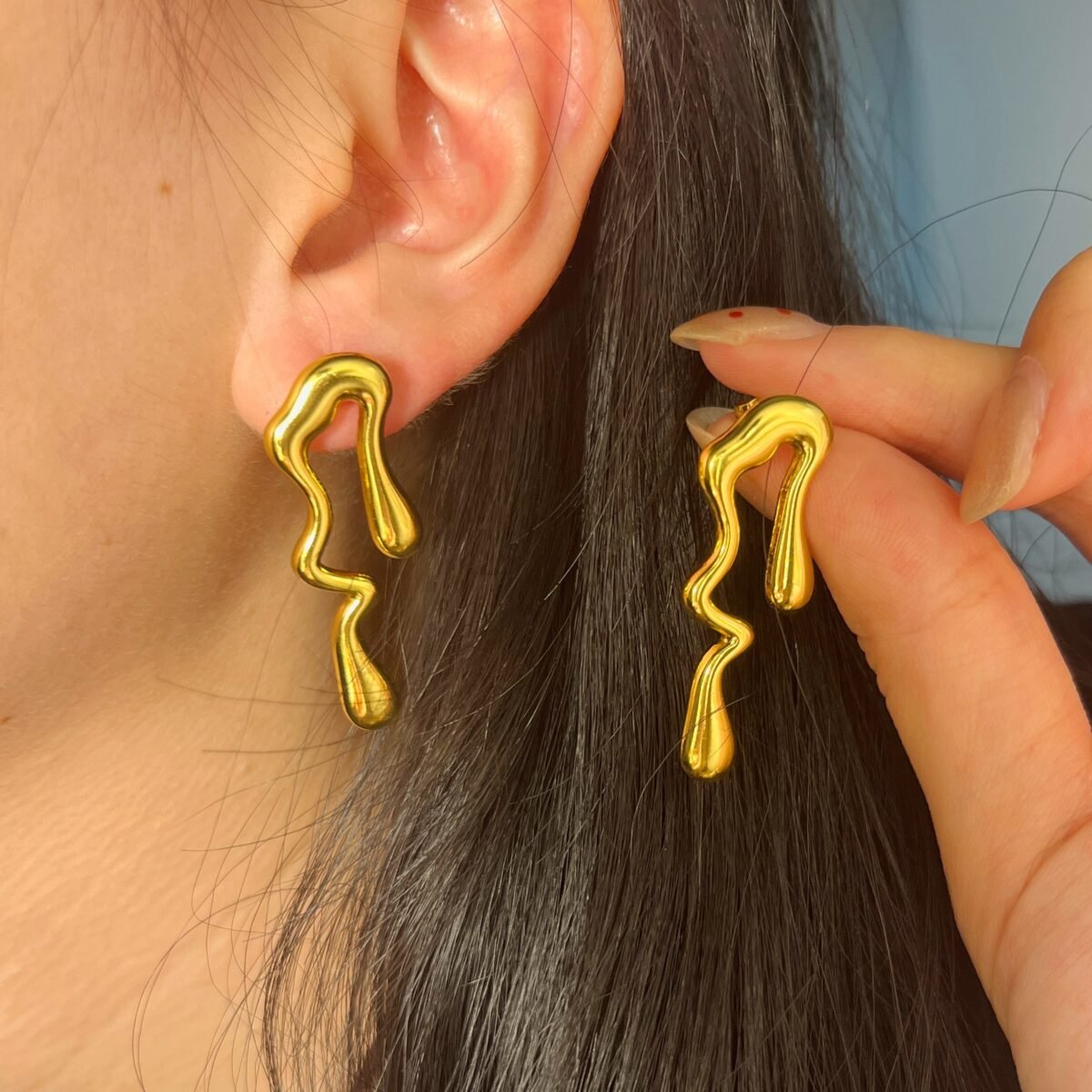 Golden Drip earrings - Image 2